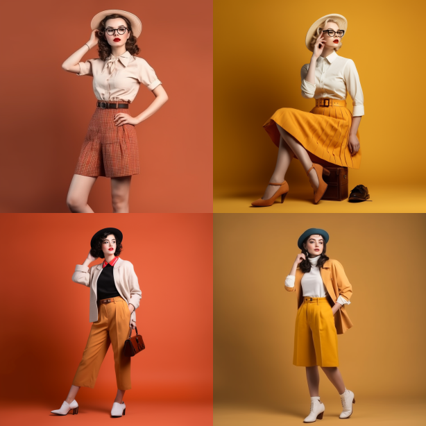 Midjournery's Prompt for Preppy fashion design (Retro Preppy )