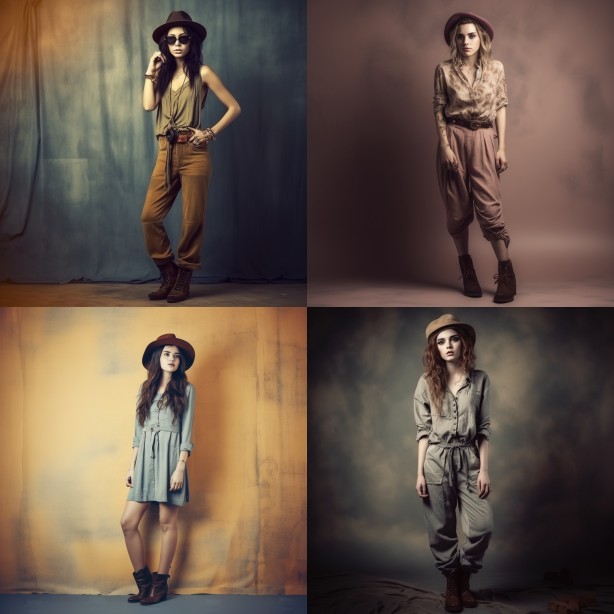 Midjournery's Prompt for Grunge fashion design ( Vintage grunge )