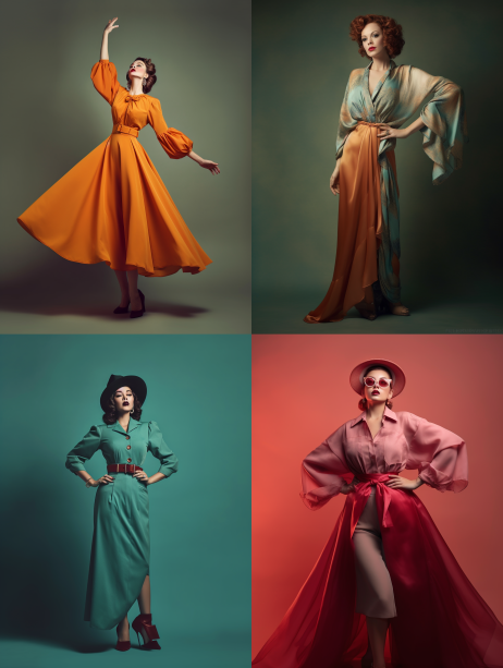 Midjournery's Prompt for Vintage fashion design (Glamorous Vintage Style)