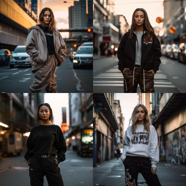 Midjournery's Prompt for Streetwear Fashion design (High-end streetwear Style)