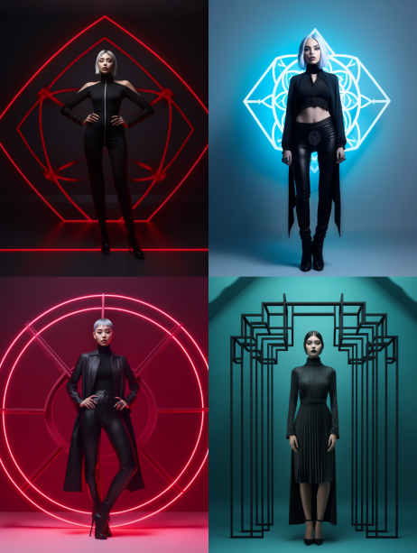 Midjournery's Prompt for Gothic Fashion design (Cyber Gothic Style)