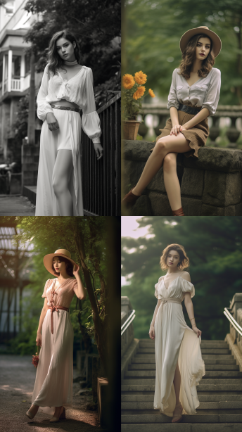 Midjournery's Prompt for Romance Fashion design (Classic Romance Style)
