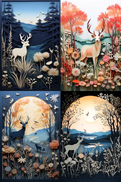 Create a layered papercut art